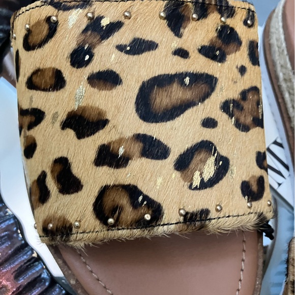 Myra Punky Leopard Print Shoes Sandals Slides Size 8 - Picture 2 of 7